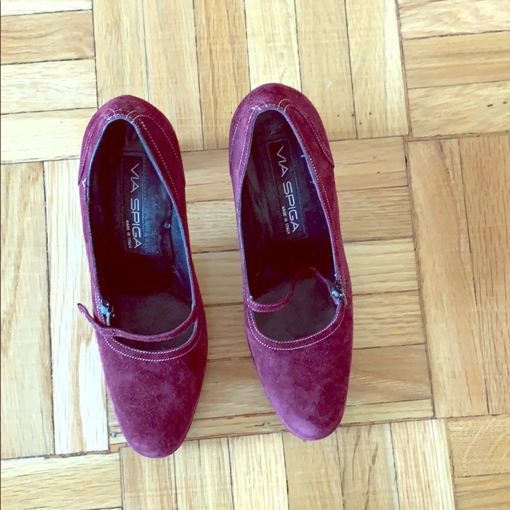 Suede Mary Janes - Size 6